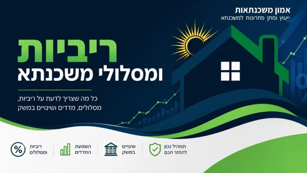 המדריך להבנת ריבית המשכנתא, מסלולי ההלוואה והשפעת המדדים על ההחזר החודשי כל מה שצריך לדעת על ריביות, מסלולים, מדדים ושינויים במשק ריביות ומסלולים השפעת המדדים שינויים במשק תמהיל נכון להחזר חכם