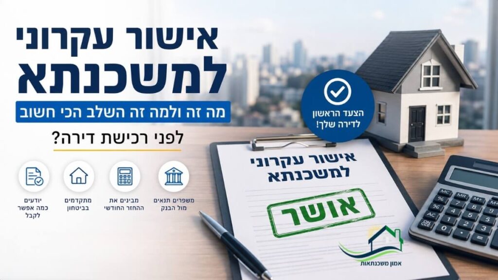 אישור עקרוני למשכנתא – מה זה הכי חשוב לקבל אישור למשכנתא עוד הרבה לפני רכישת דירה? איך הבנק קובע אם מאשר את המשכנתא או לא.