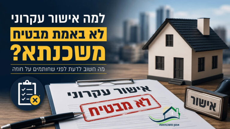 למה אישור עקרוני לא באמת מבטיח משכנתא סירוב לבקשה לאישור עקרוני למשכנתא סירוב משכנתא יועץ משכנתאות