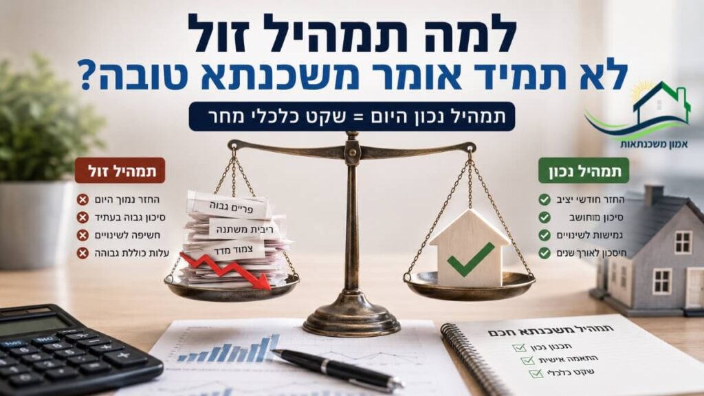 למה תמהיל משכנתא זול לא תמיד אומר משכנתא טובה? במאמר תגלו למה תמהיל זול עלול להפוך ליקר בעתיד, ואיך בונים תמהיל משכנתא נכונה ובטוחה יותר.